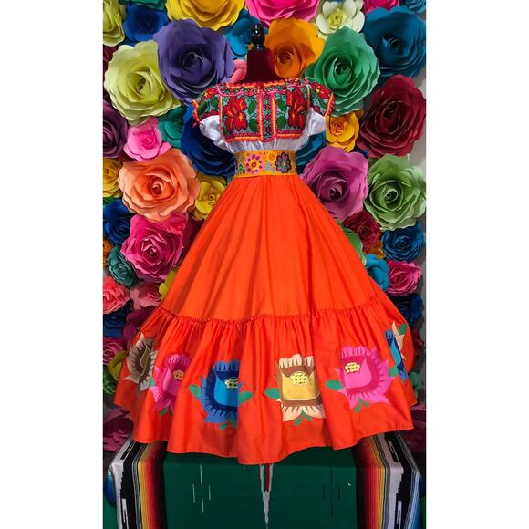 Mexican Black teared skirt only Day of the dead 5 de Mayo single  skirt mexico - Picture 8 of 11